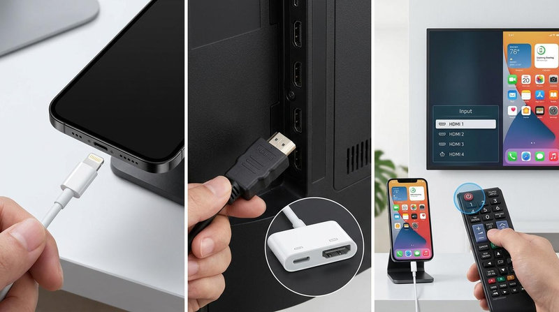 Bộ chuyển đổi Apple giúp kết nối iPhone với tivi qua dây cáp HDMI