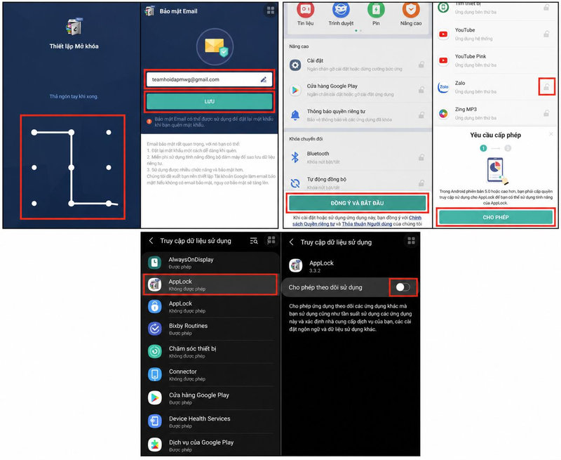 Ứng dụng khóa bên thứ ba cho phép đặt mật khẩu cho từng app