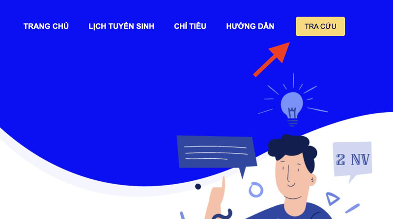 Chọn vào mục tra cứu