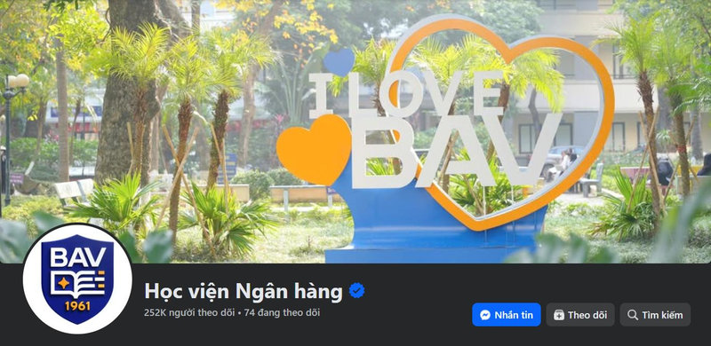 Fanpage chính thức của Học viện Ngân hàng (BAV)