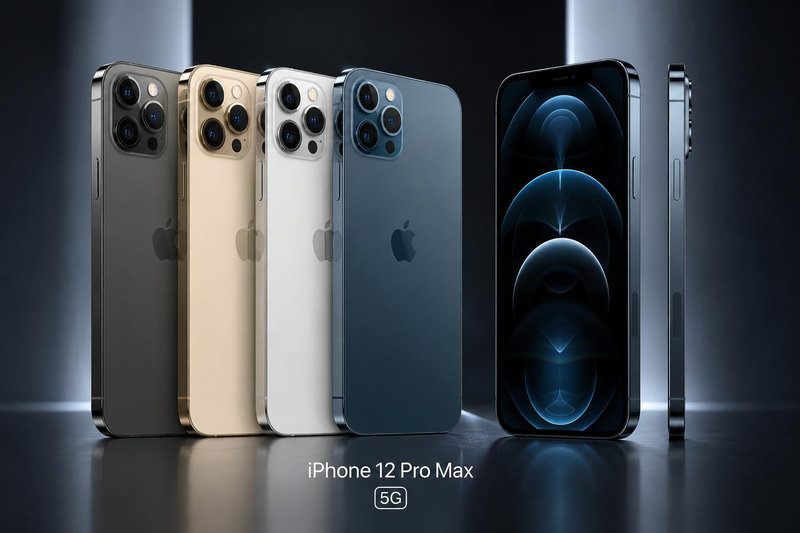 iPhone 12 Pro Max với thiết kế cạnh vuông và hỗ trợ 5G