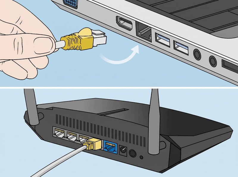Kiểm tra dây cáp modem để loại trừ lỗi phần cứng kết nối