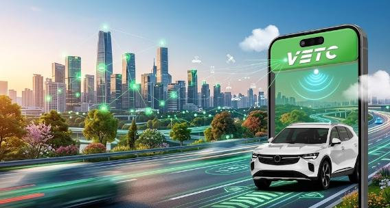 Nhân viên kỹ thuật kiểm tra tín hiệu thẻ trên xe tại trạm thu phí