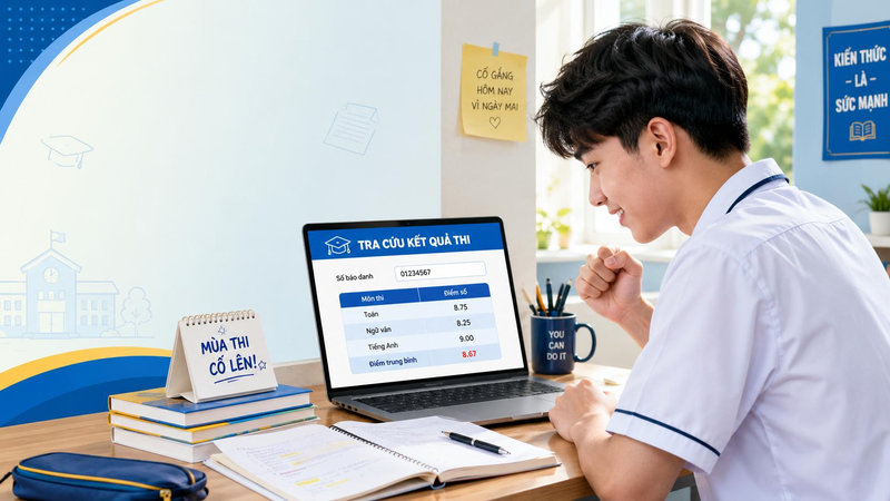 Thí sinh có thể tra cứu điểm thi bằng nhiều cách thức