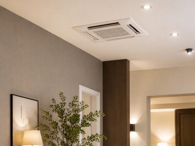 Vị trí lỗ thăm trần thạch cao được bố trí hợp lý bên cạnh dàn lạnh