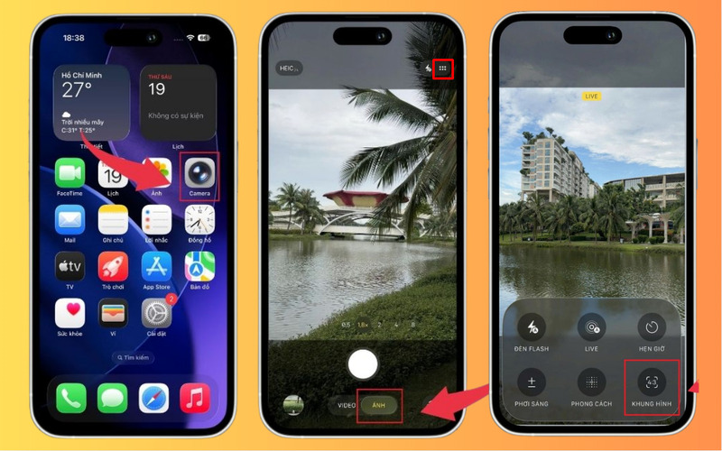 Cách chỉnh tỷ lệ khung hình trên iPhone 17