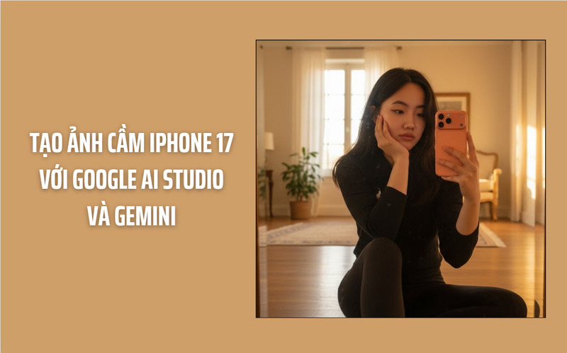 Cách tạo ảnh cầm iPhone 17 với Google AI Studio và Gemini