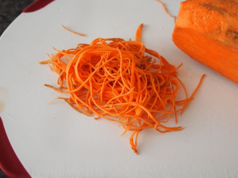Cà rốt được bào sợi