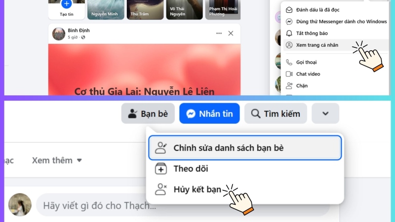 Chỉnh sửa danh sách bạn bè hoặc hủy kết bạn trên Facebook