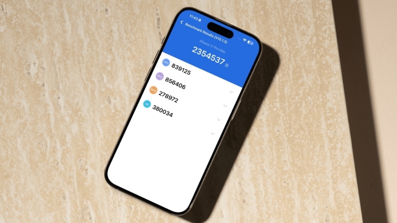 Kết quả điểm benchmark hiệu năng iPhone 17