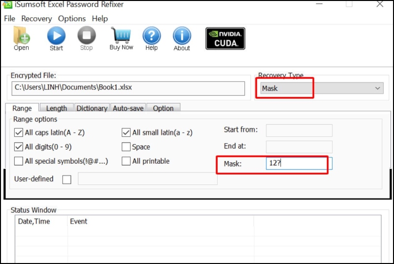 Chọn Mask và nhập mật khẩu còn lại mà bạn nhớ