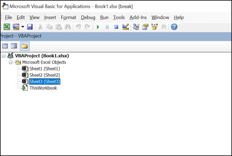 Giao diện Microsoft Visual Basic for Applications