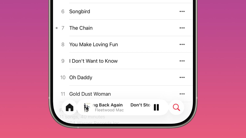 Apple Music bổ sung thao tác vuốt để chuyển bài hát nhanh hơn
