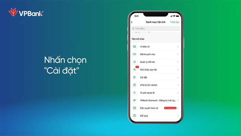 Cách bật thông báo biến động số dư VPBank bước 3