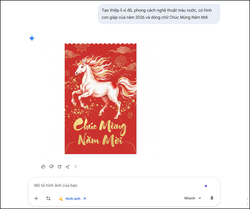 Các bước tạo thiệp lì xì online bằng AI