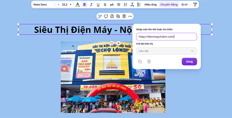 Dán đường dẫn URL vào thanh tìm kiếm