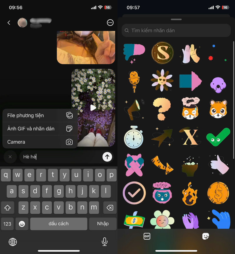 Gửi tin nhắn trên Threads