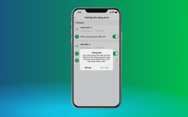 Đăng ký SMS Banking để kiểm tra số dư tài khoản VPBank