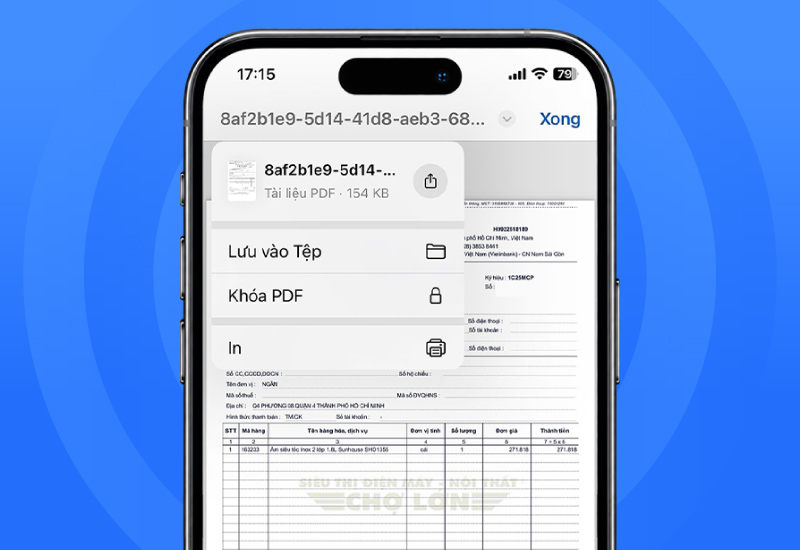 Tải hóa đơn mua hàng