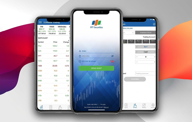 EzMobile Trading của FPT Securities ghi điểm nhờ thiết kế rõ ràng