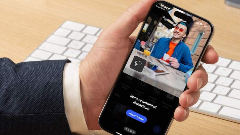 Giao diện trên ứng dụng Photoshop trên iPhone