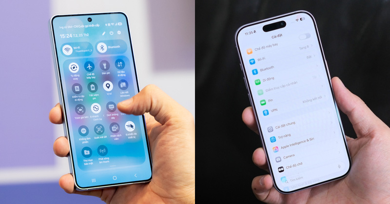 So sánh Galaxy S26 và iPhone 17 về khả năng hiển thị