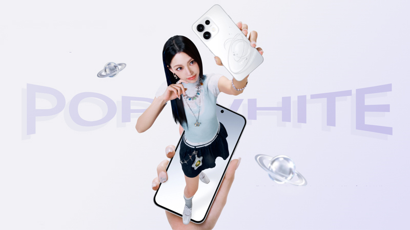 OPPO Reno16 F 5G phiên bản Pop White có màu sắc thanh khiết