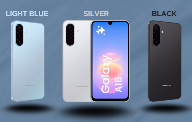 Samsung Galaxy A18 sở hữu 3 phiên bản màu sắc