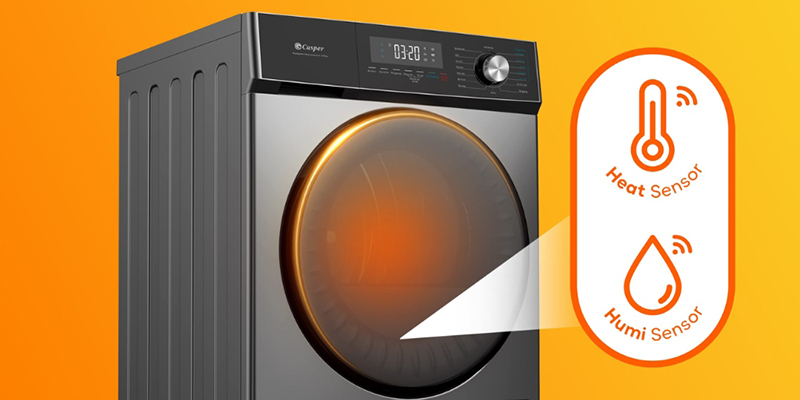Cảm biến nhiệt độ và độ ẩm giúp điều chỉnh thời gian sấy phù hợp
