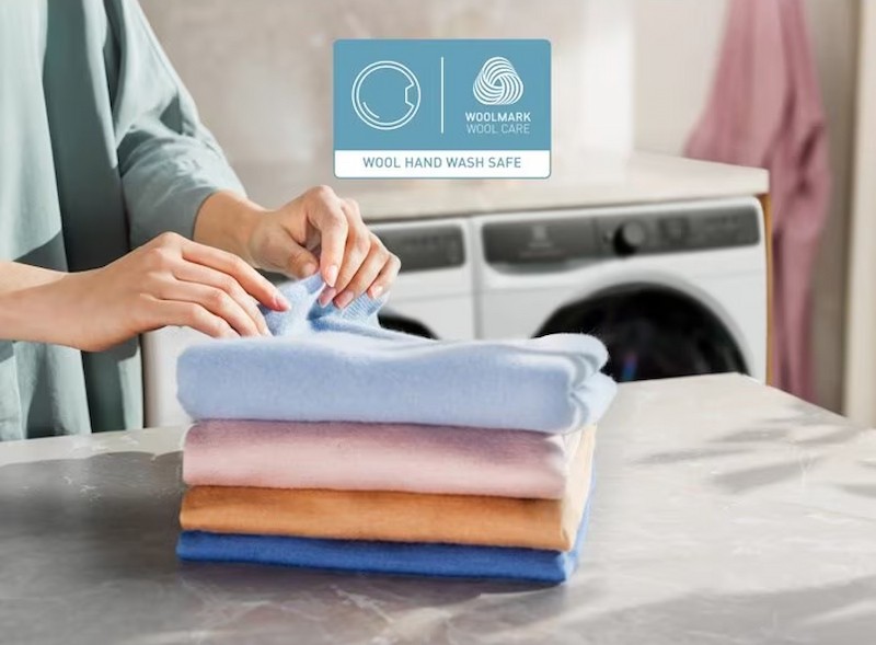Máy sấy Electrolux bảo vệ sợi len được chứng nhận Woolmark Blue