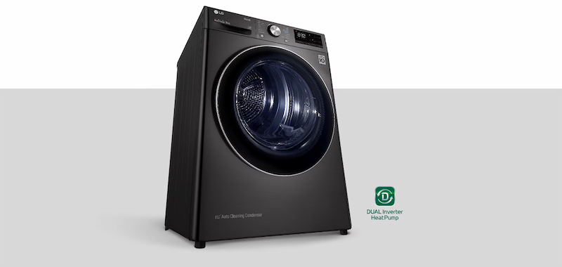 Máy sấy LG bơm nhiệt kết hợp Dual Inverter, duy trì nhiệt độ sấy thấp