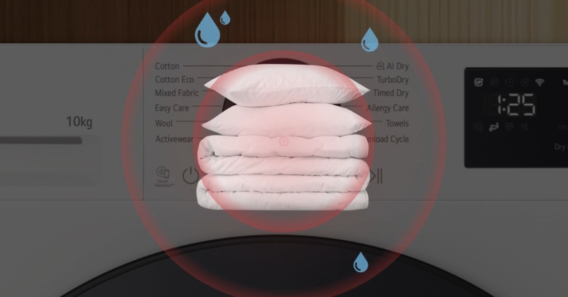 Máy sấy LG với công nghệ AI Dry