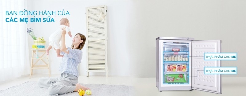 Tủ đông đứng Hòa Phát HPF UAH6106 thiết kế nhỏ gọn cho gia đình