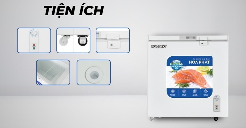 Tủ đông Hòa Phát 162 lít HPF AN6162 chính hãng 1 ngăn đông