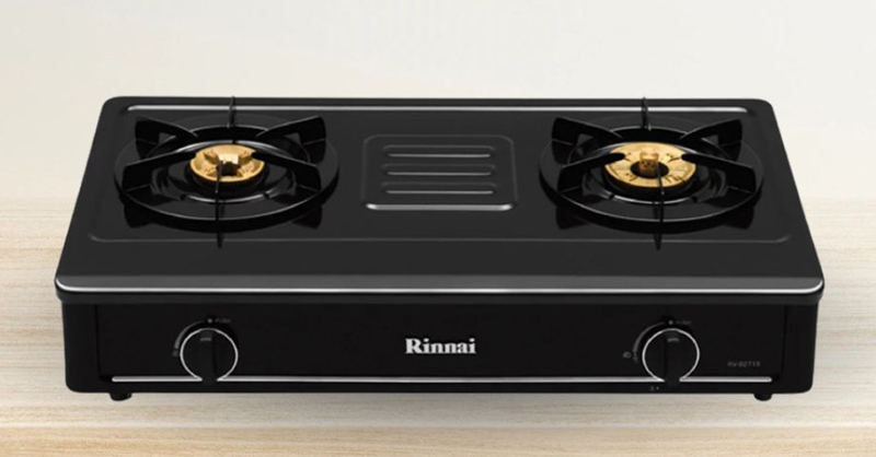 Bếp Gas Rinnai RV-B274SB(EB) sở hữu gam màu đen chủ đạo