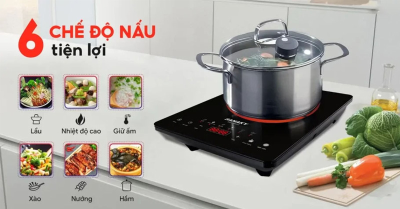 Bếp Hồng Ngoại Đơn Sanaky VH-6100HG nổi bật với thiết kế nhỏ gọn