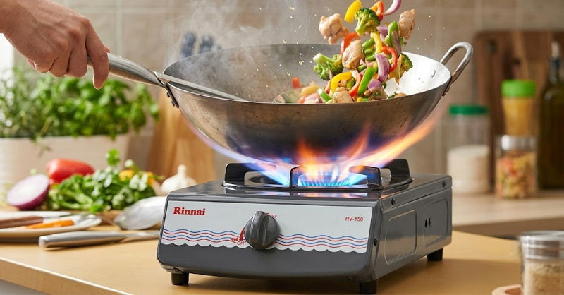 Bếp ga đơn có khả năng điều chỉnh ngọn lửa linh hoạt