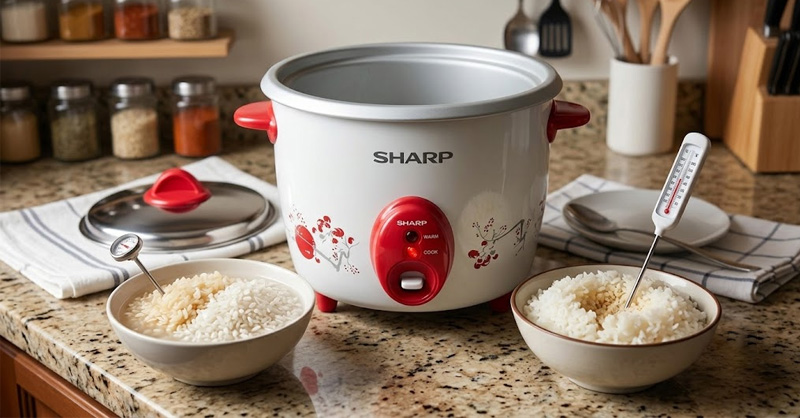 Nồi cơm điện Sharp nấu cơm bị sống hoặc chín không đều