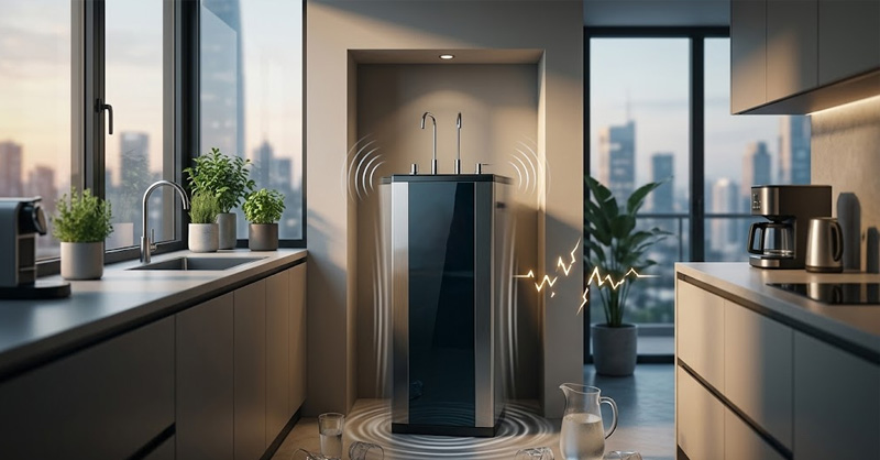 Máy lọc nước phát tiếng kêu ngắt quãng có thể do áp lực nước đầu vào yếu