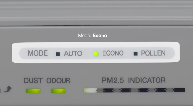 Nhấn nút Mode trên máy lọc không khí Daikin để chọn chế độ phù hợp