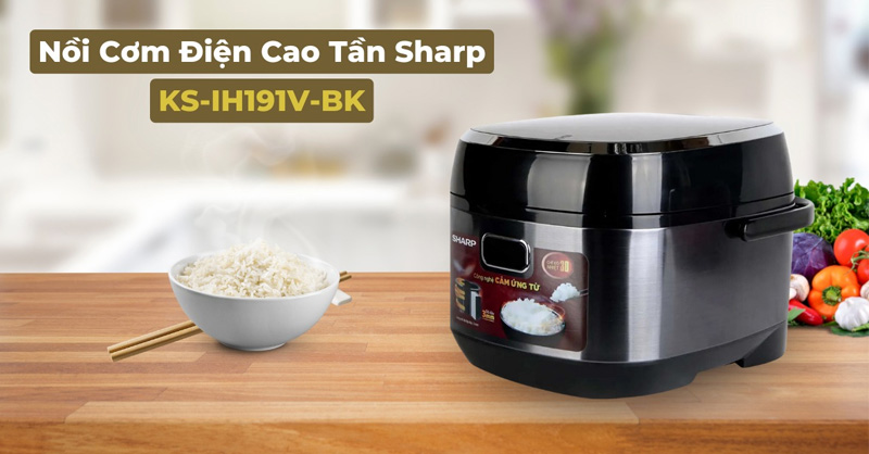 Nồi Cơm Điện Cao Tần Sharp KS-IH191V-BK 1.8 Lít
