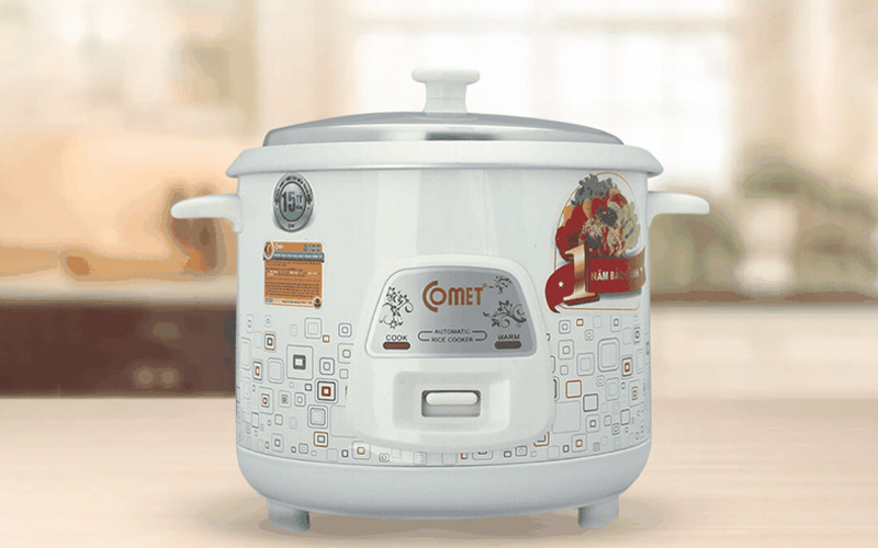 Nồi Cơm Điện Comet CM8009 1.2 Lít sở hữu kiểu dáng nhỏ gọn