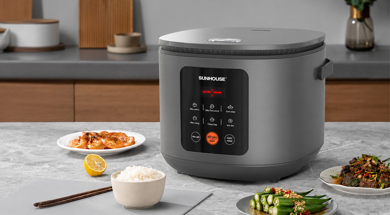 Nồi cơm điện đa năng có thể nấu được nhiều loại gạo khác nhau