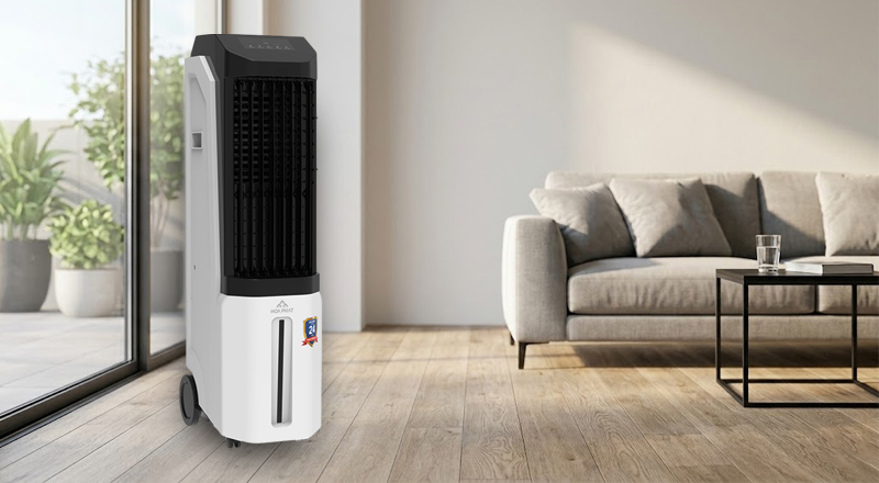 Quạt Điều Hòa Hòa Phát HPCF1-045 sở hữu gam màu trắng đen hiện đại