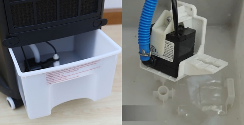 Quạt điều hòa kêu to do lỗi máy bơm nước bám nhiều bụi bẩn