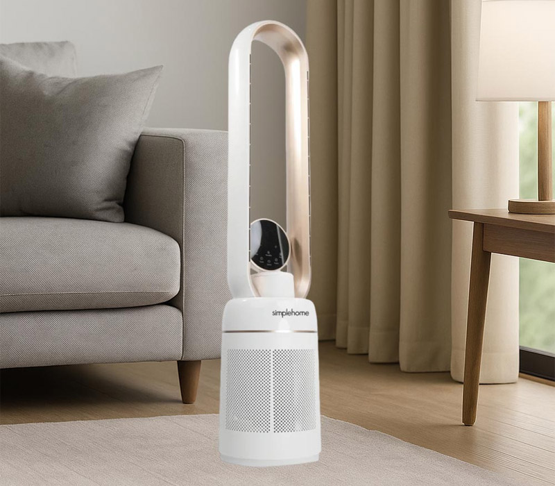 Quạt Không Cánh Simplehome RH-FAW15A01 có tông màu thanh lịch