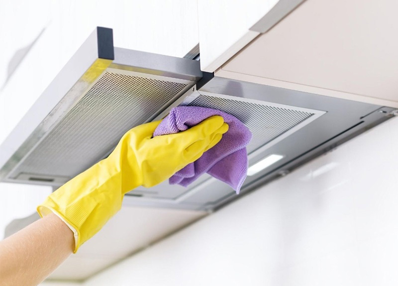 Tắt và vệ sinh máy hút mùi Hafele