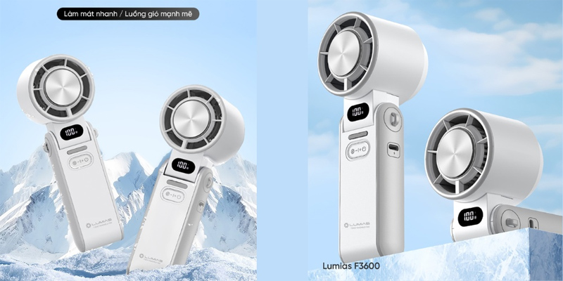 Quạt Cầm Tay Mini Có Chế Độ Làm Lạnh Lumias F3600