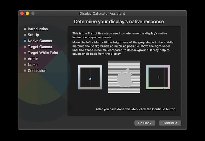 Làm theo hướng dẫn để điều chỉnh gamma