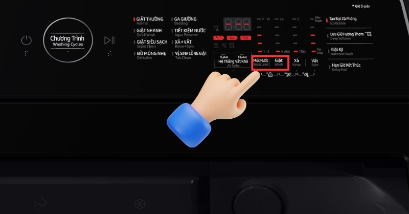 Cách sử dụng khóa trẻ em máy giặt Samsung cửa trên